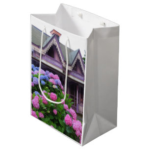 Purple Victorian Cottage - Martha's Vineyard Medium Gift Bag