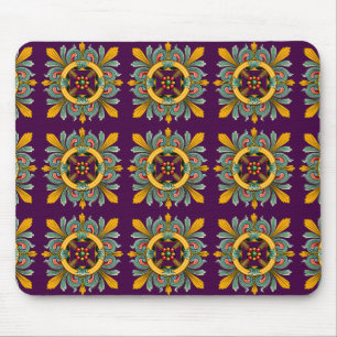 Purple Victorian Tile Design Mouse Pad