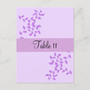 Purple Vines Special Occasion Table Card