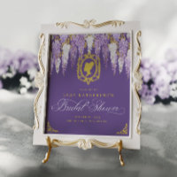 Purple Vintage Bridal Shower Welcome