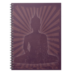 purple vintage Buddha Spiral Notebook