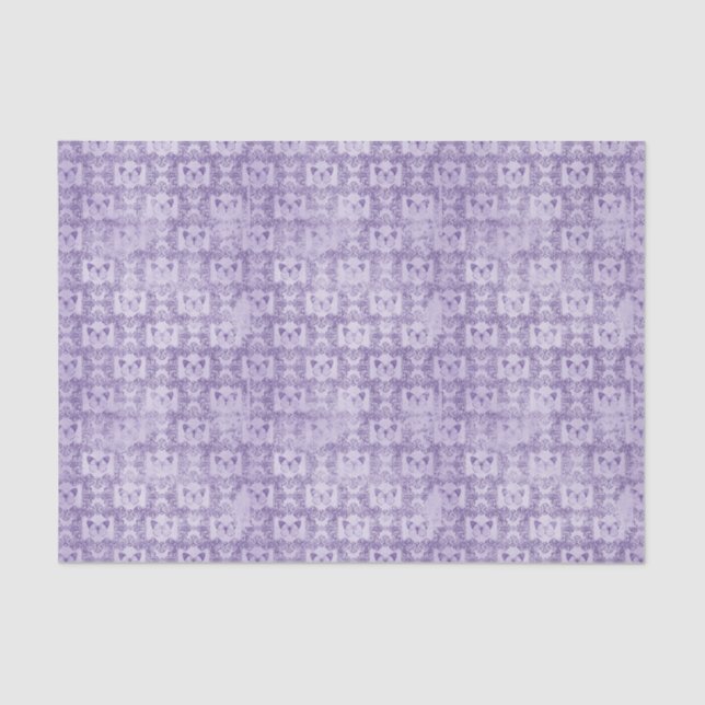 Purple Vintage Butterflies Tissue Paper (Front)