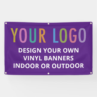 Purple Vinyl Banner with Grommets Outdoor | Indoor