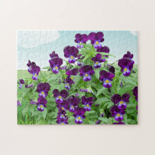 Purple Viola Flower Jigsaw Puzzle