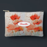 Purple Viola Watercolor Flower Girls Name Pansy Accessory Pouch<br><div class="desc">Poppy Watercolour Painting. Designed from my original watercolours.</div>