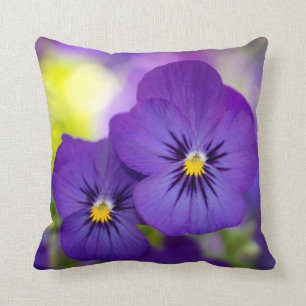 Purple Violas Cushion