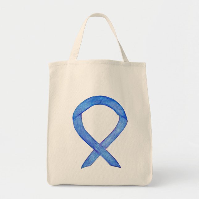 Purple Violet Awareness Ribbon Custom Tote Bag (Front)