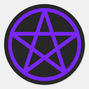 Purple Violet Black Pentacle Solid Sticker