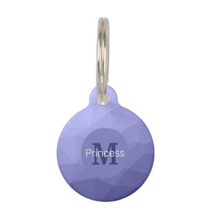 Purple violet  blue mesh ombre pattern Monogram Pet Tag