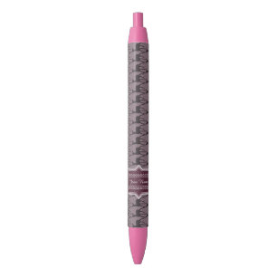 Purple Violet Deer Personalised Name V1 Black Ink Pen