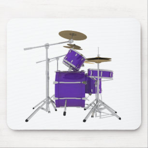 Purple / Violet Drum Kit: Mouse Pad