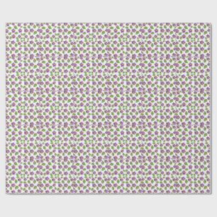 Purple Violet Floral Pattern Canvas – Art Wrapping Paper