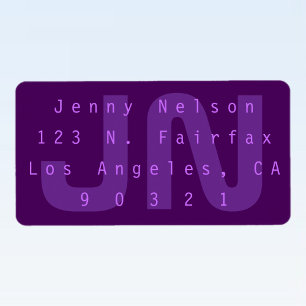 Purple & Violet Fun Modern Return Address Label