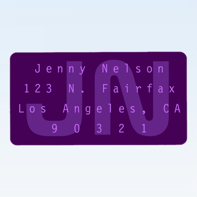 Purple & Violet Fun Modern Return Address Label (Creator Uploaded)