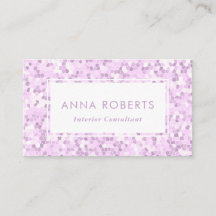 Purple violet Mosaic pattern business card