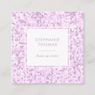 Purple Violet Mosaic pattern square business card