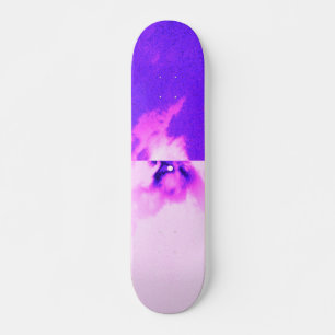 Purple violet sky cloudy design  skateboard