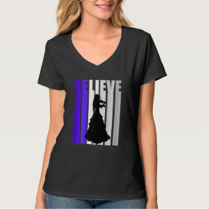 Purple Violin Retro Girls Text Violinist Quotes Wo T-Shirt