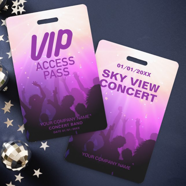 Purple VIP All Access Concert Badge ID Badge (Creator Uploaded)