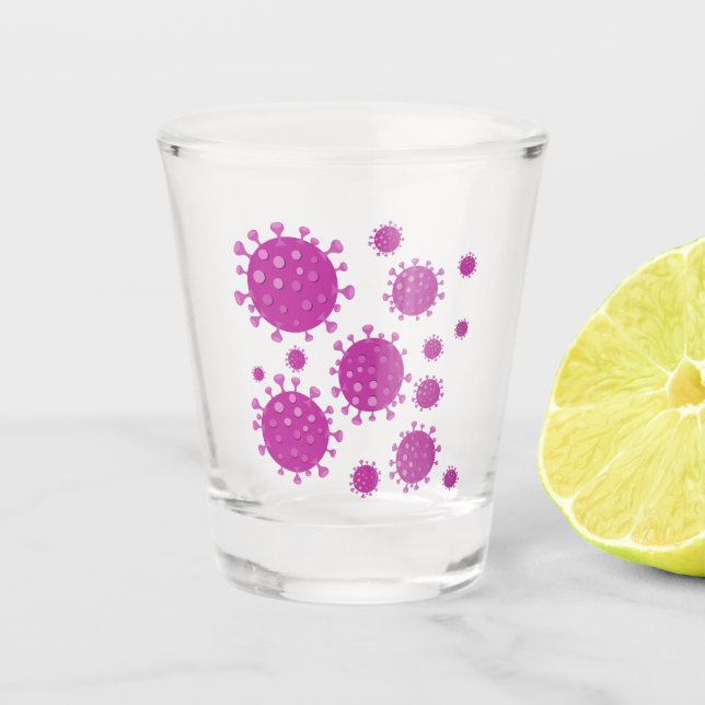 Purple Viral Particle Shot Glass (Front)