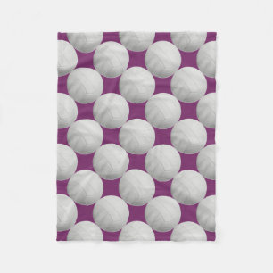 Purple Volleyball Fleece Blanket