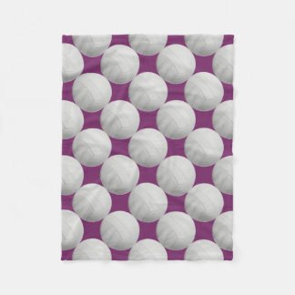 Purple Volleyball Fleece Blanket