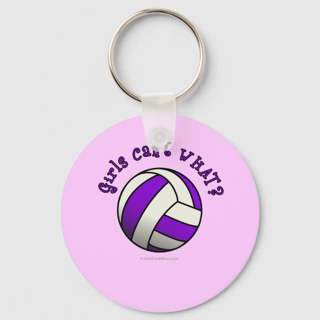 Purple Volleyball Key Ring (Front)