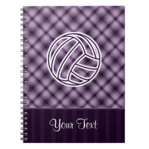Purple Volleyball Spiral Notebook