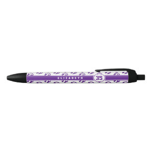 purple volleyball team colours girls boys name black ink pen