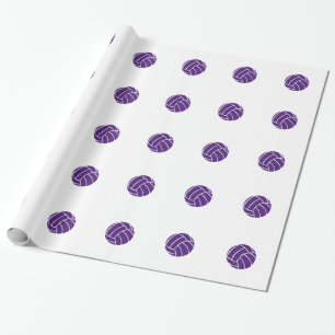 Purple Volleyball Wrapping Paper