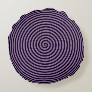 Purple Vortex Round Cushion