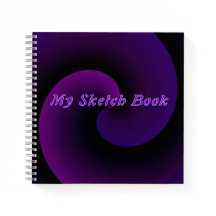 Purple Vortex Sketch Spiral Notebook