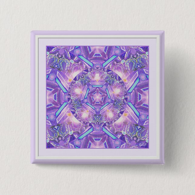 Purple W1 15 Cm Square Badge (Front)