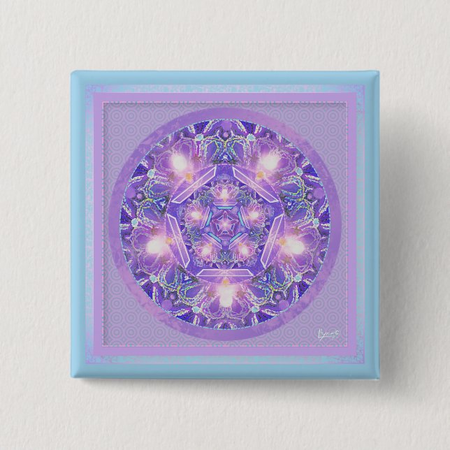 Purple W1 15 Cm Square Badge (Front)