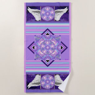 Purple W1 Beach Towel