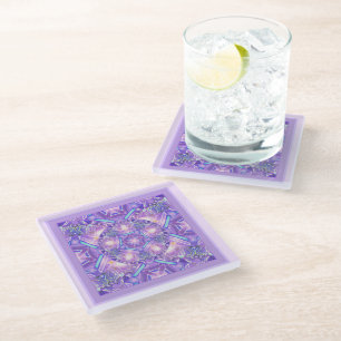 Purple W1 Glass Coaster