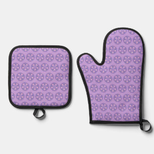 Purple W1 Oven Mitt & Pot Holder Set