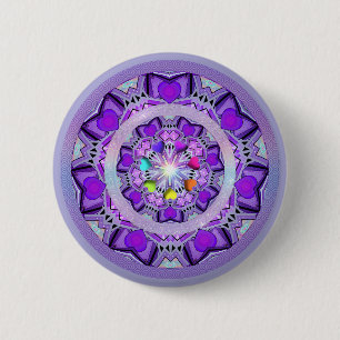 Purple W2 6 Cm Round Badge