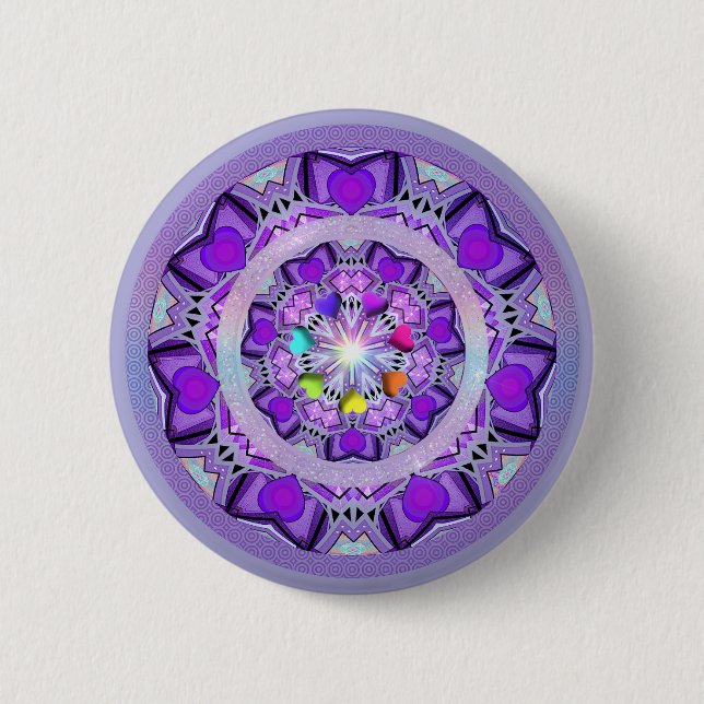 Purple W2 6 Cm Round Badge (Front)