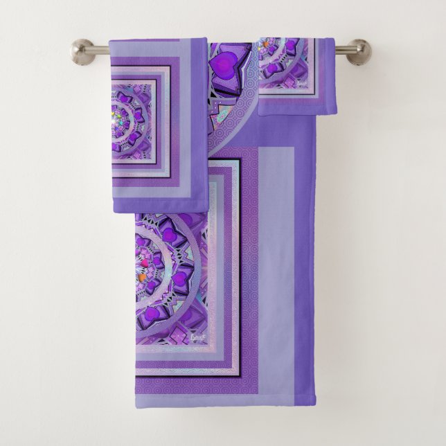 Purple W2 Bath Towel Set (Insitu)