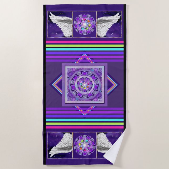 Purple W2 Beach Towel (Front)