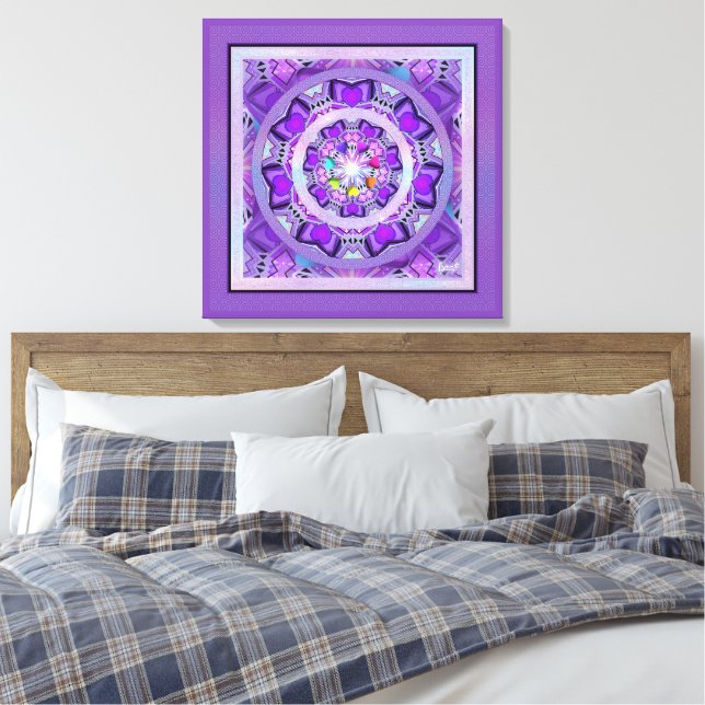 Purple W2 Canvas Print (Insitu(Bedroom))