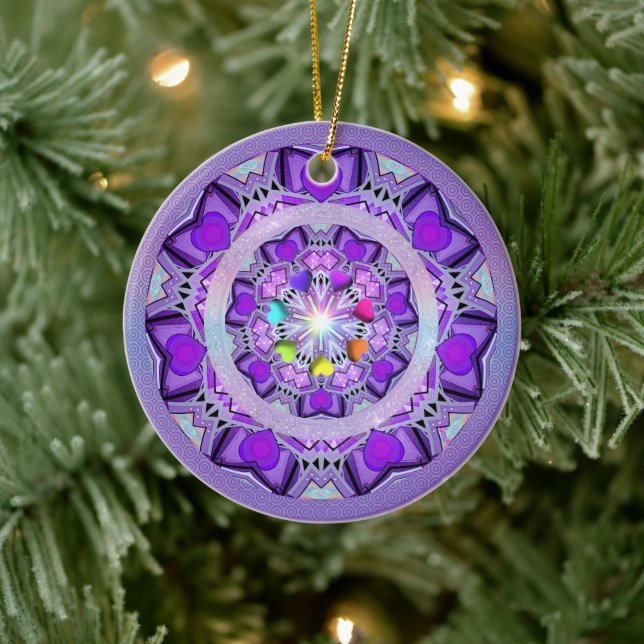Purple W2 Ceramic Tree Decoration (Tree)