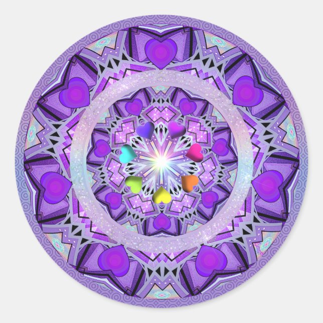 Purple W2 Classic Round Sticker (Front)