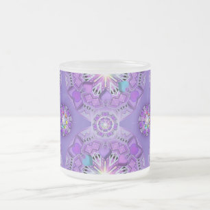 Purple W2 Frosted Glass Coffee Mug