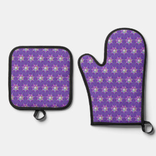 Purple W2 Oven Mitt & Pot Holder Set