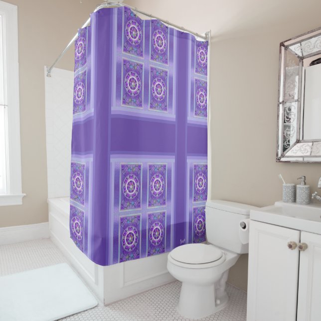 Purple W2 Shower Curtain (In Situ)