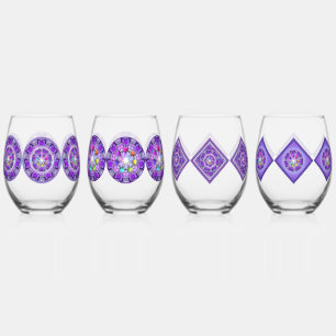 Purple W2 Stemless Wine Glass
