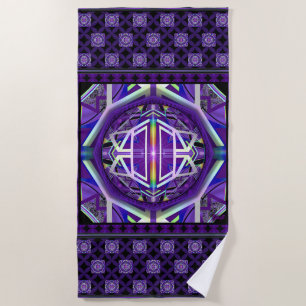 Purple W3 Beach Towel