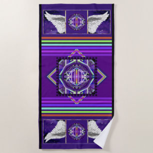 Purple W3 Beach Towel